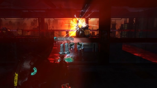 Two Enemies Beating at a Window in Chapter 1 - Rude Awakening in Dead Space 3