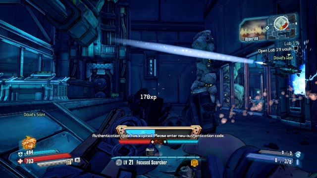Code location to open the vault in lab 19 in Lab 19 in Borderlands: The Pre-Sequel.